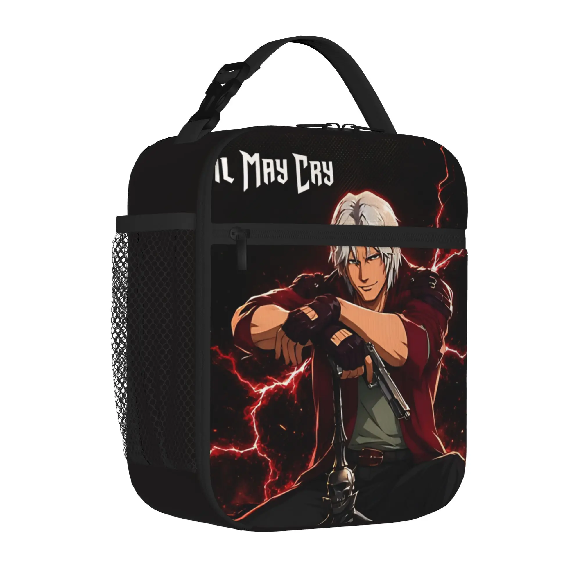 1 Piece Zipper Closure gothic Storage Bag Pocket D-Devil May Cry School Lunch Food Box Reusable For Lunch Food Bag