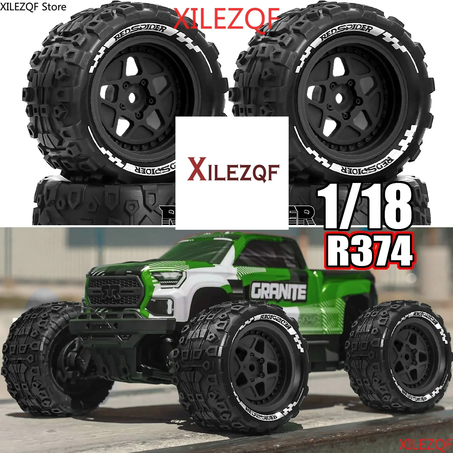 

Шины Scale для ARRMA 1/18 2S TYPHON GROM ARA2106 Little Typhoon Thunder God Wheel Rock Tire — улучшенные внедорожные шины для радиоуправляемых машин