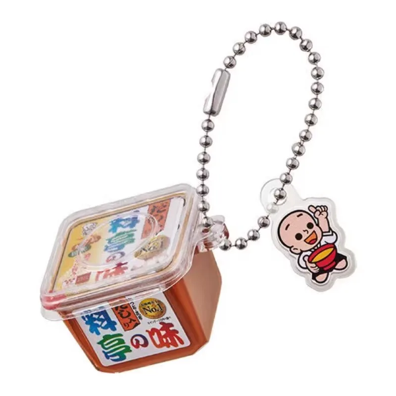 Bandai Japan Kawaii Gashapon Figuur Anime Beeldje Schattige Miniatuur Simulatie Eet Miso Soep Sleutelhanger Capsule Speelgoed Cadeau