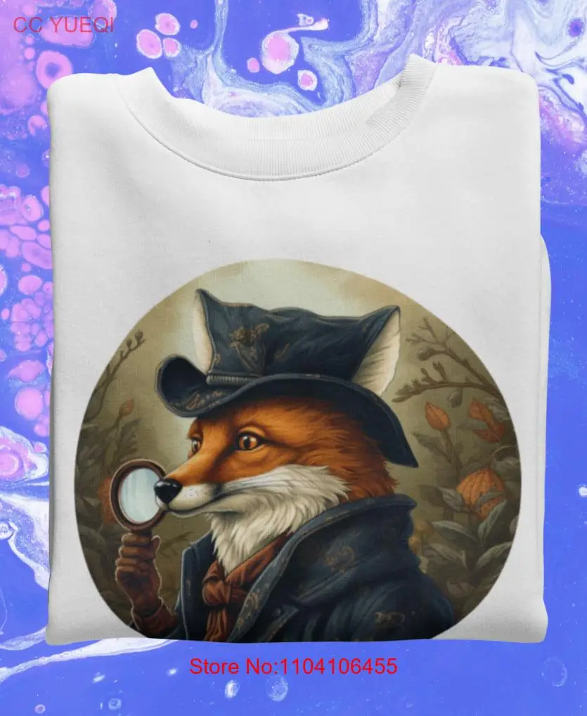

Vintage Detective Fox T-Shirt – Whimsical Animal Art, Unique Unisex Woodland