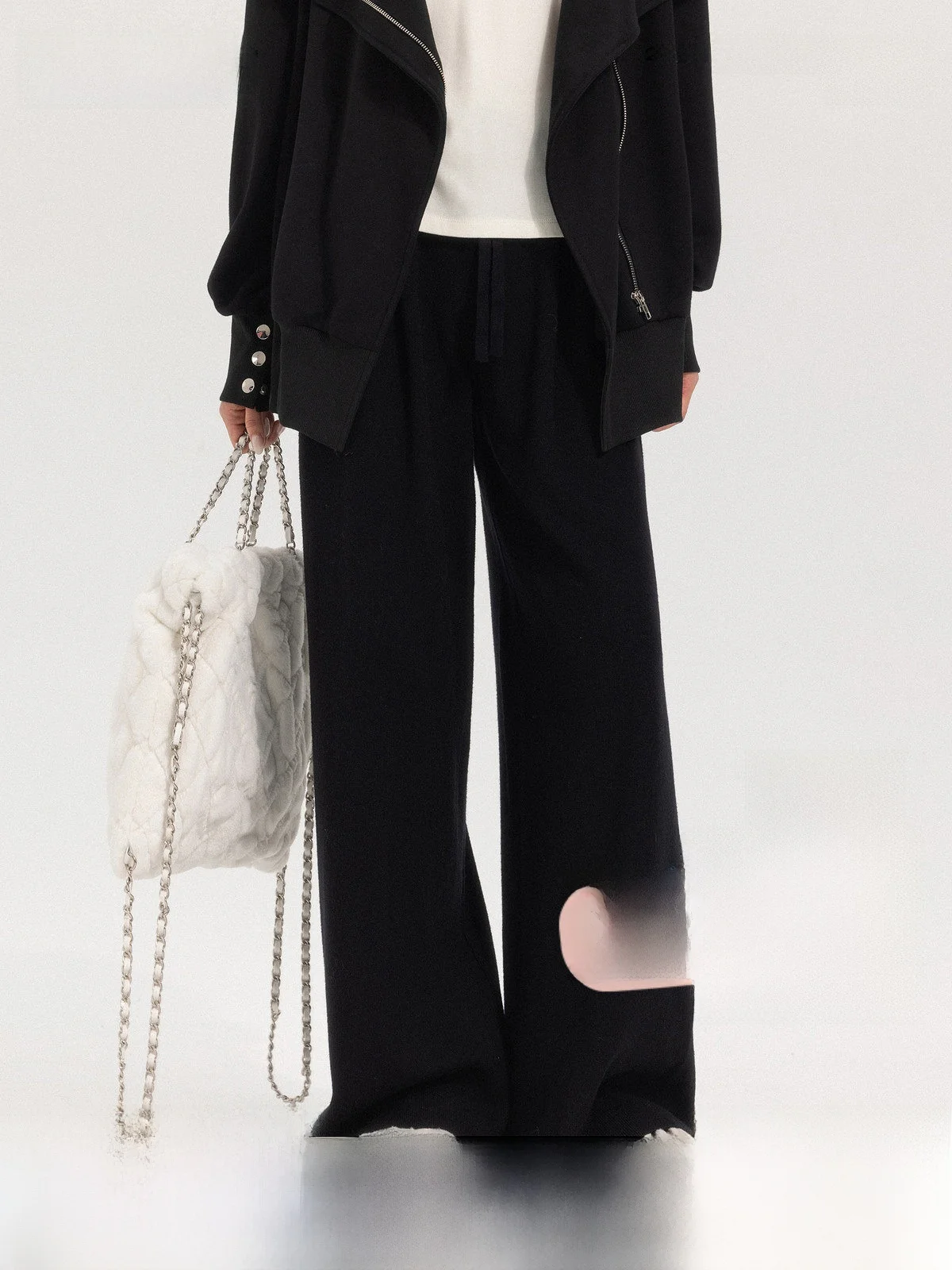 

Комплект из свободных повседневных брюк с высокой талией для женщин, осенне-зимний стиль, удобные брюки-шаровары больших размеров, одежда больших размеров