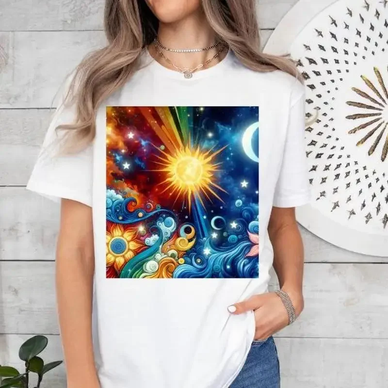 Colorful Universe night sky Digital Art T Shirt Stargazers gift Stargazing Holiday Camping