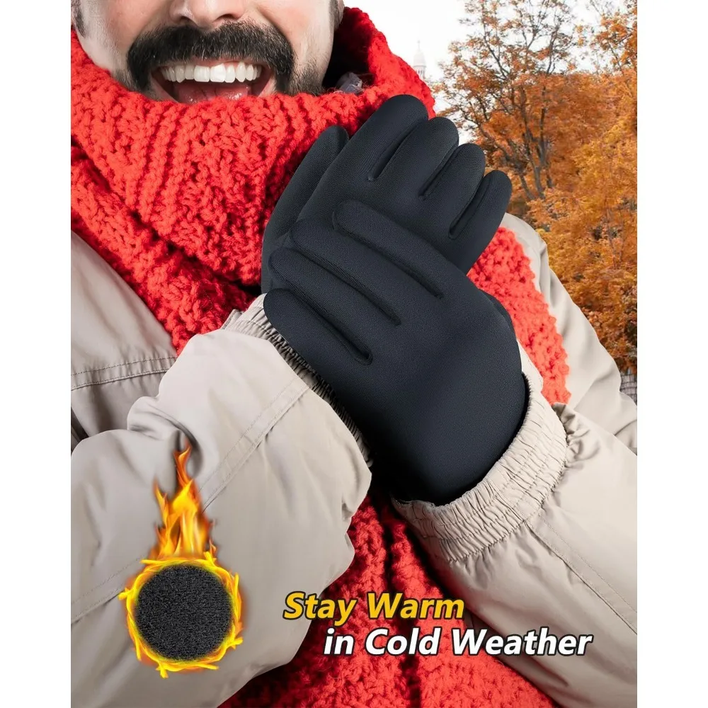 قفازات شتوية للرجال والنساء في الطقس البارد - قفازات حرارية بأصابع شاشة تعمل باللمس، قفازات دافئة مقاومة للماء لـ Runni #2