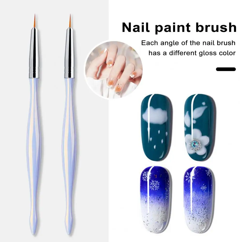 Nail Art Pen Professional Nail Art Drawing Brush with Soft Nylon Bristle Multifunctional Manicure Painting Pen for Acrylic