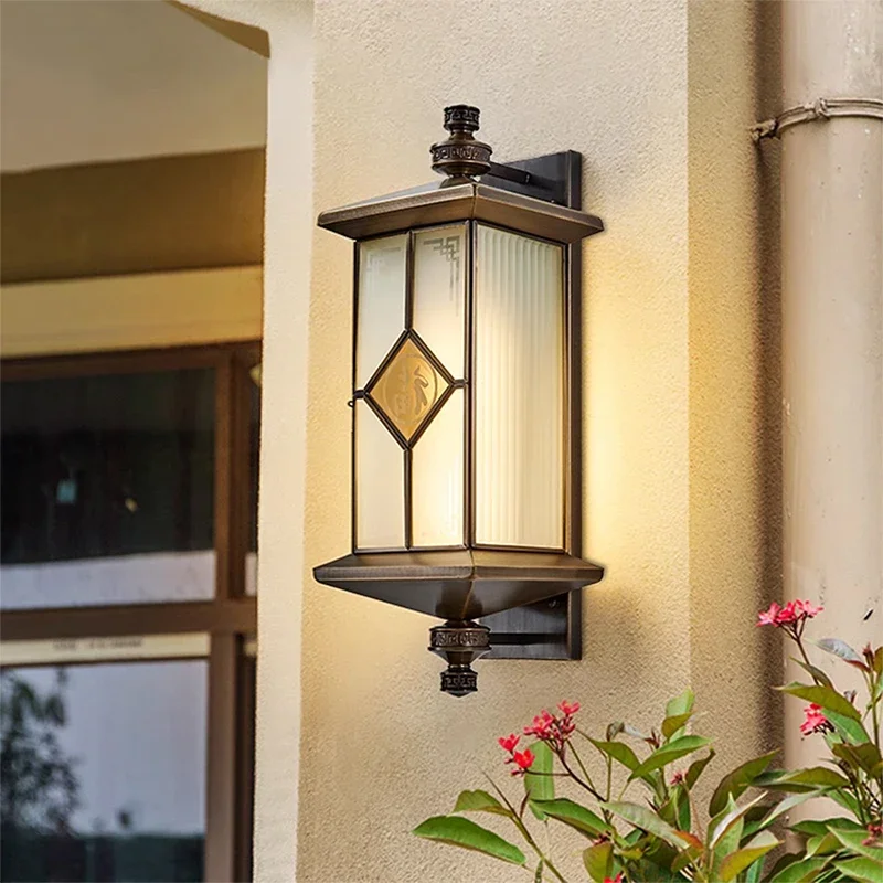 TEMAR Contemporary Solar Brass Outdoor Wall Lamps Simplicity Waterproof Creative Balcony Hallway Courtyard Villa Gate Hotel