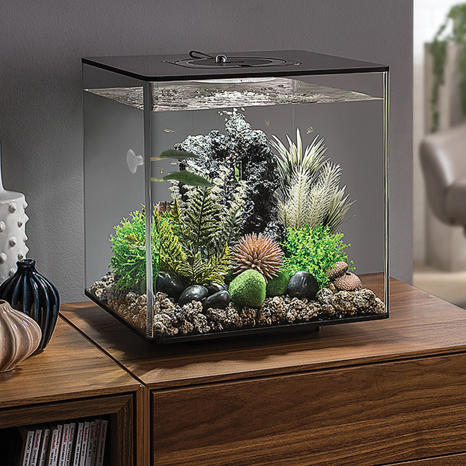 

Simulated Aquatic Grass Leaves Plastic Betta Fish Leaf Decor Hammock Pad Tank Adornment Fish Tank Decor Bettas Nesting Spawning