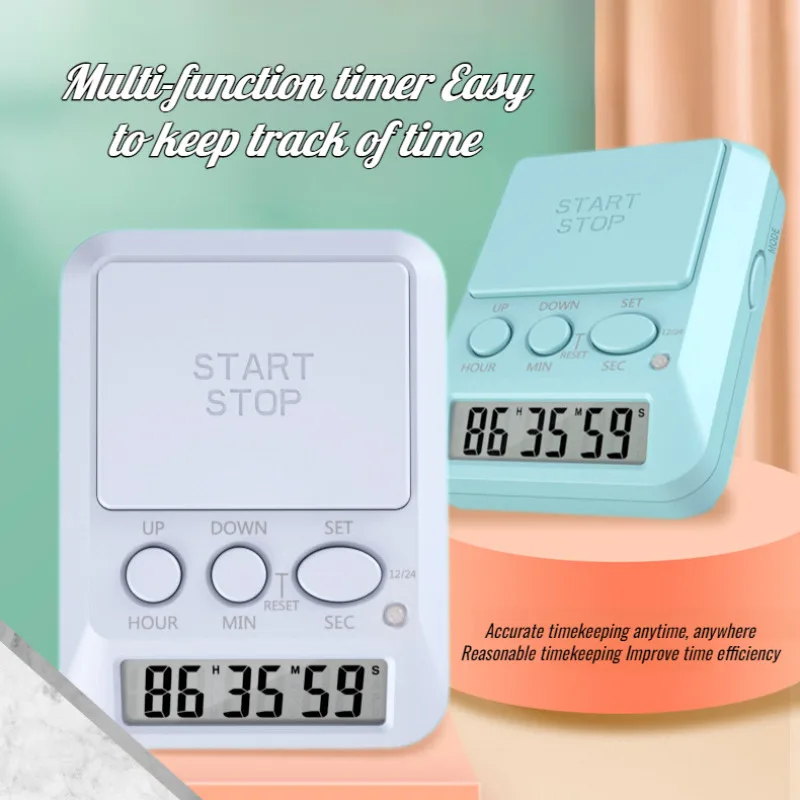 

Цифровой кухонный таймер для студентов с визуальным отображением, многофункциональный таймер с будильником для выпечки, обучающие инструменты для детей