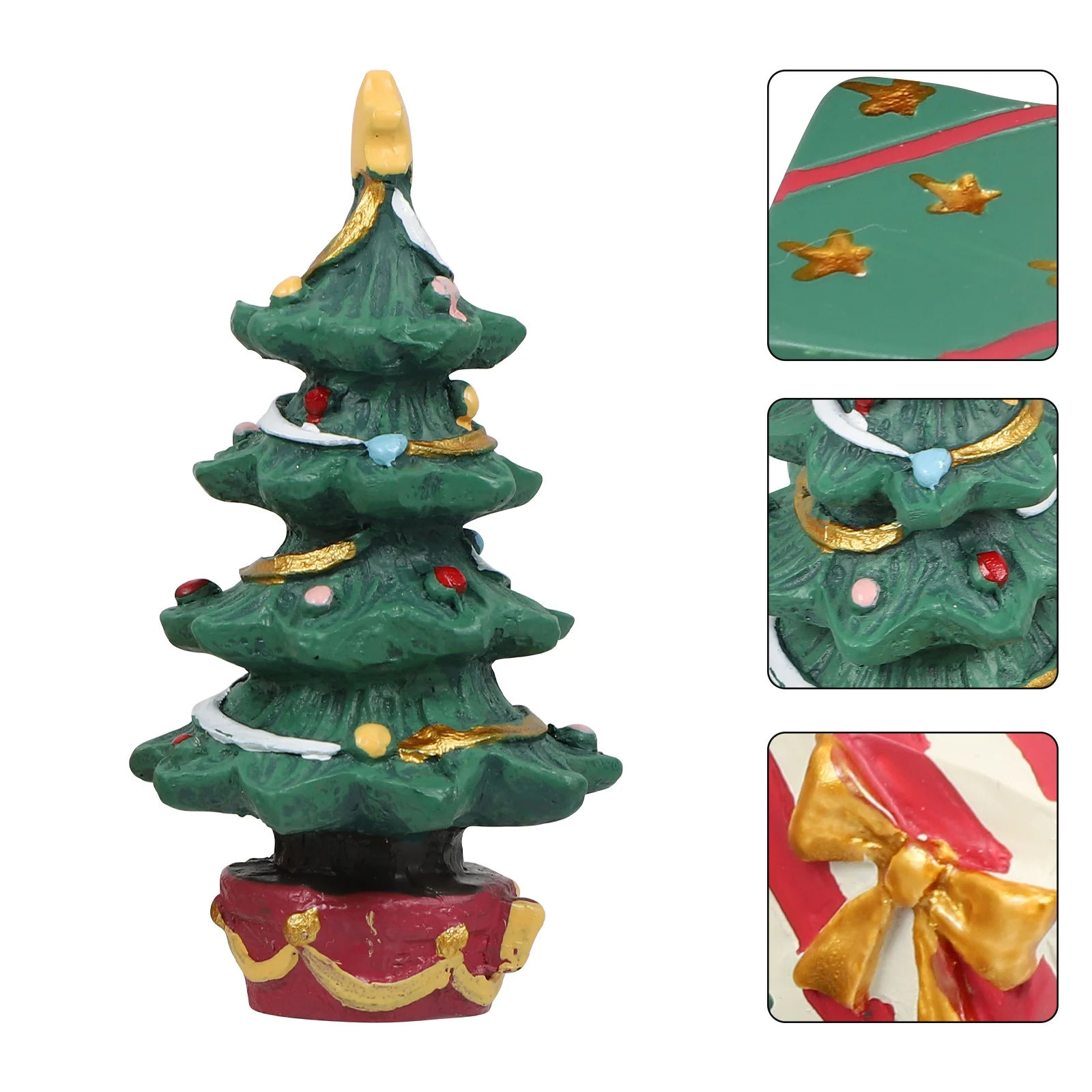 Tank Decor Aquarium Ornaments Gifts Resin Christmas Tree Decorations Man Plants