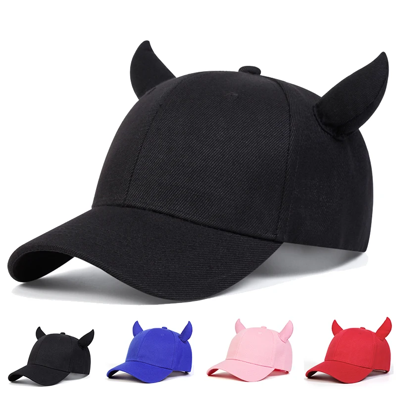 Casquettes de baseball unisexes personnalisées en forme de corne de taureau, printemps automne, chapeaux décontractés réglables pour l'extérieur, chapeau de protection solaire