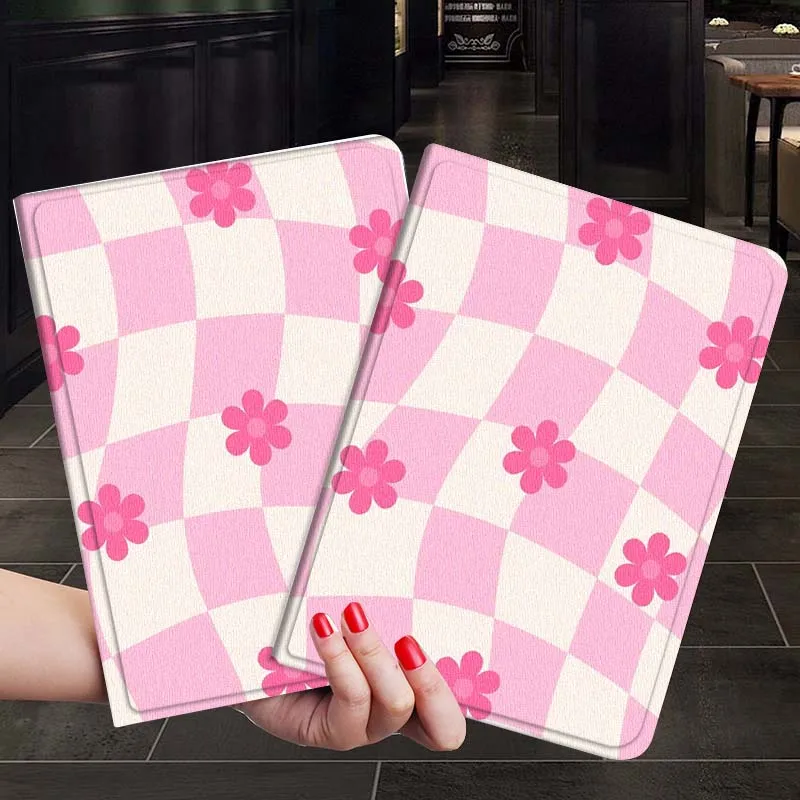 

Checkerboard Flower Pattern For iPad Air Mini 9.7 2 4 5 11 6th 7th gen 13 3 1 2 4 5 6 7 7.9 10.9 10.5 Inch Tablet Case
