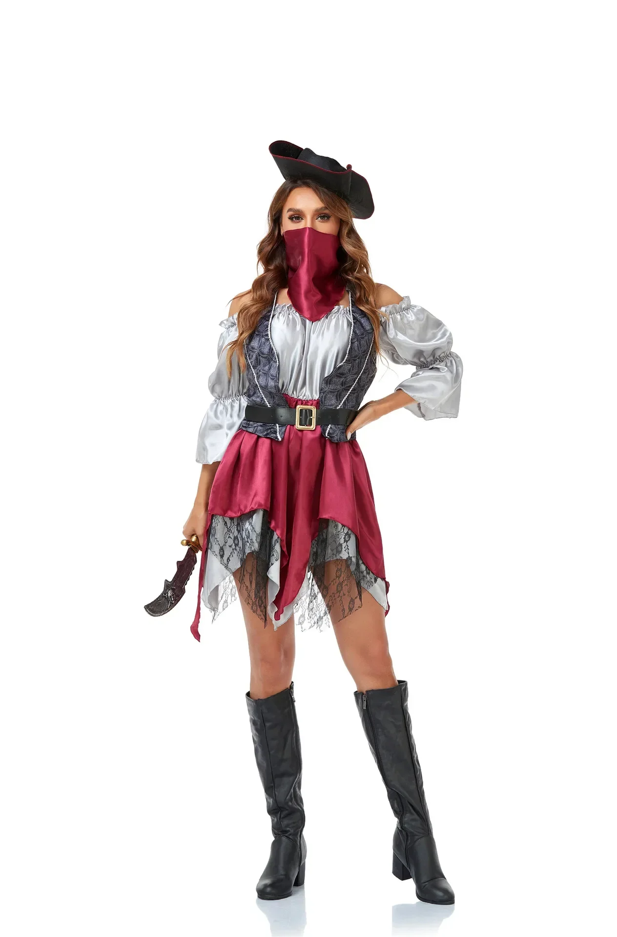 Halloween Women Cosplay Pirate Drama Stage Costume For Adult