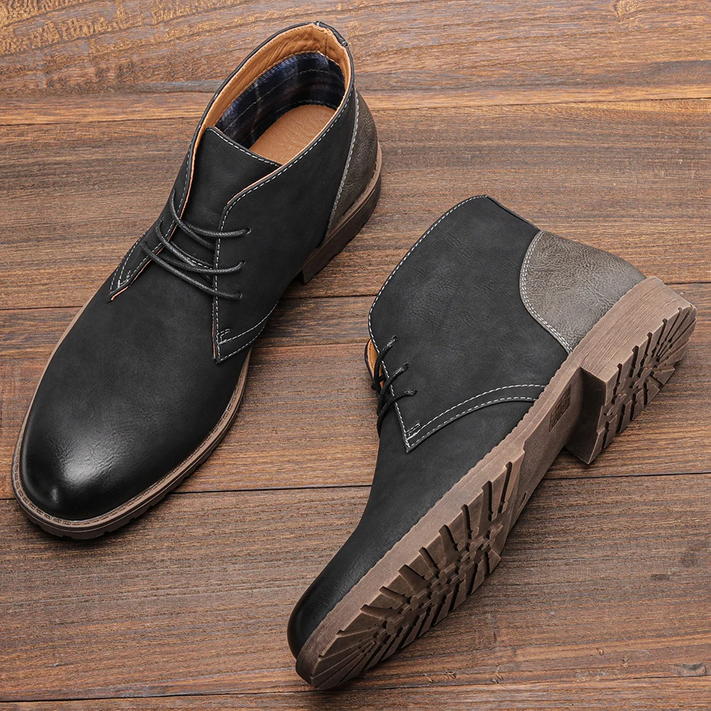 Rozmiar 7-12 Męskie buty pustynne Retro Męskie botki w stylu amerykańskim