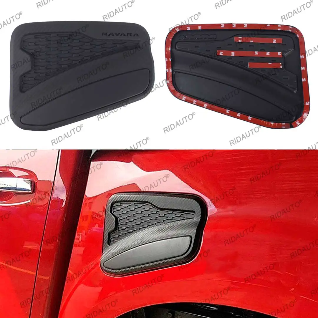 

Black Protection Protector Decoration Carbon Fiber Style Gas Fuel Tank Cover Sticker For NISSAN NAVARA 2021 2022 2023 2024
