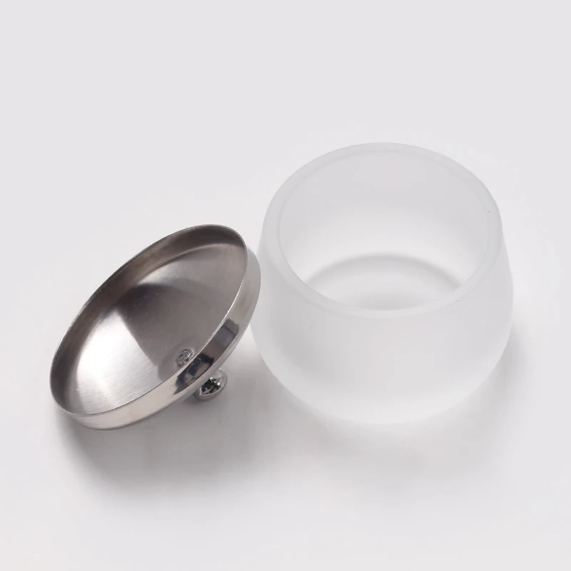 Strumenti per nail art in vetro smerigliato Contenitore per polvere liquida acrilica con coperchio per piatto in acciaio inossidabile Porta ciotola in cristallo per unghie