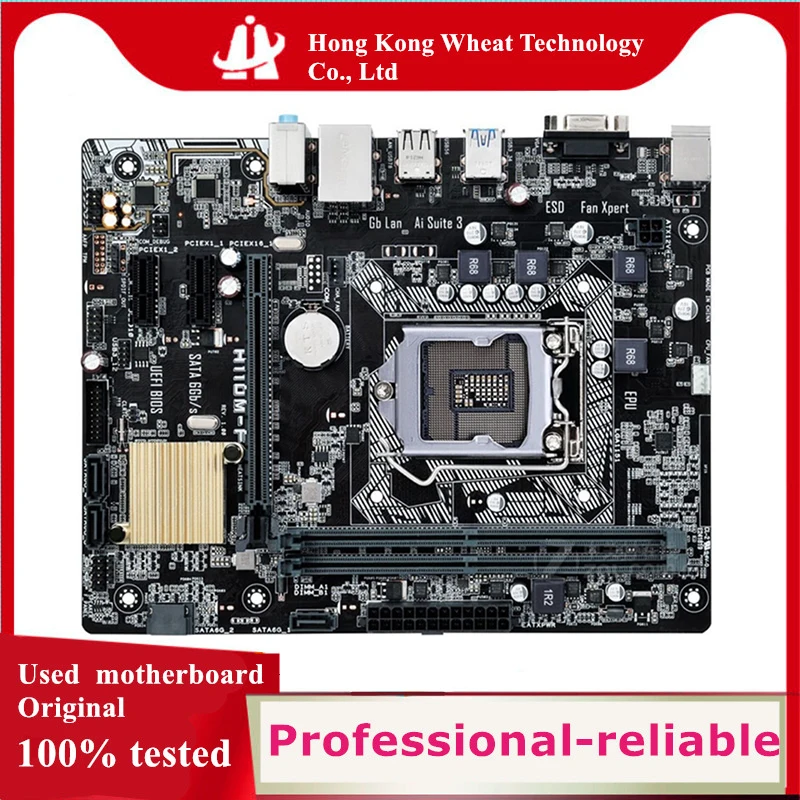 For Intel H110 H110M-F motherboard Used original LGA 1151 LGA1151 DDR4 32GB USB2.0 USB3.0 SATA3 Desktop Mainboard