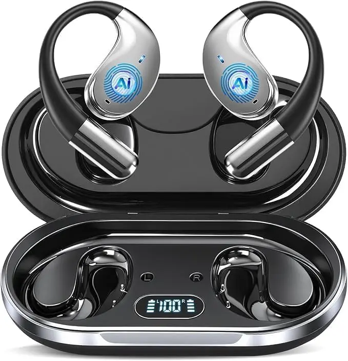 Real-Time AI Translation Earbuds, 198 Language Translator for Business Travel Learning, Bronze Black