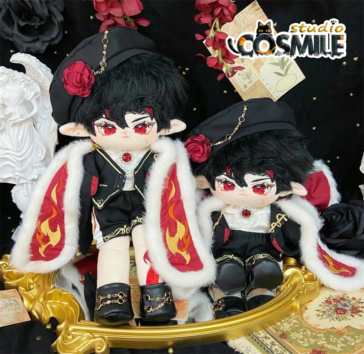 No attributes Vampire Count Cain Noble Prince Exotic Devil Demon Stuffed Plushie 20cm 30cm Plush Doll Body Clothes Toy KK