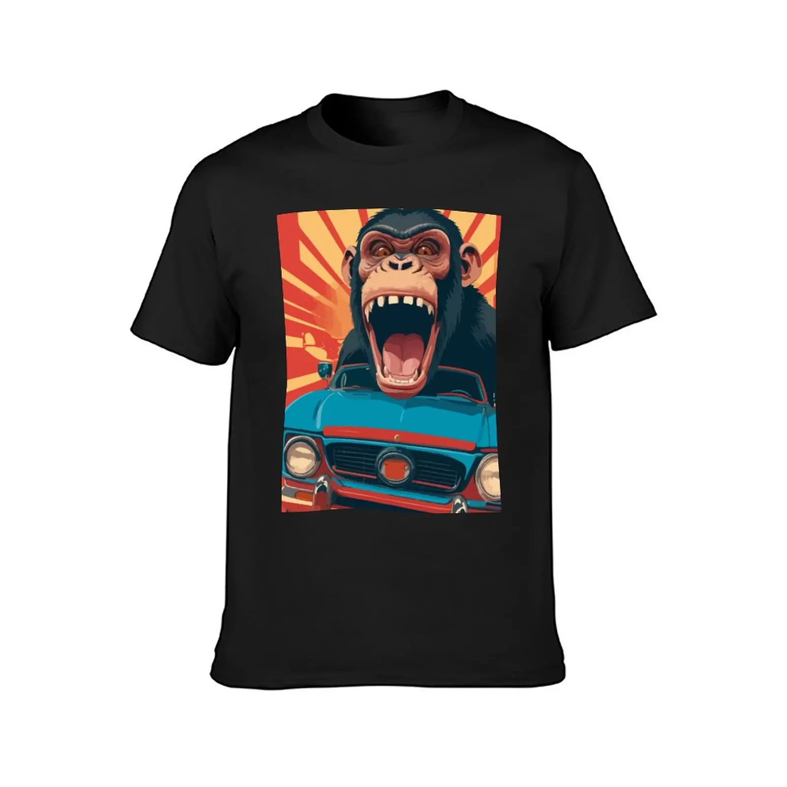 Monkey in a trunk T-Shirt tops oversizeds plain black t shirts men