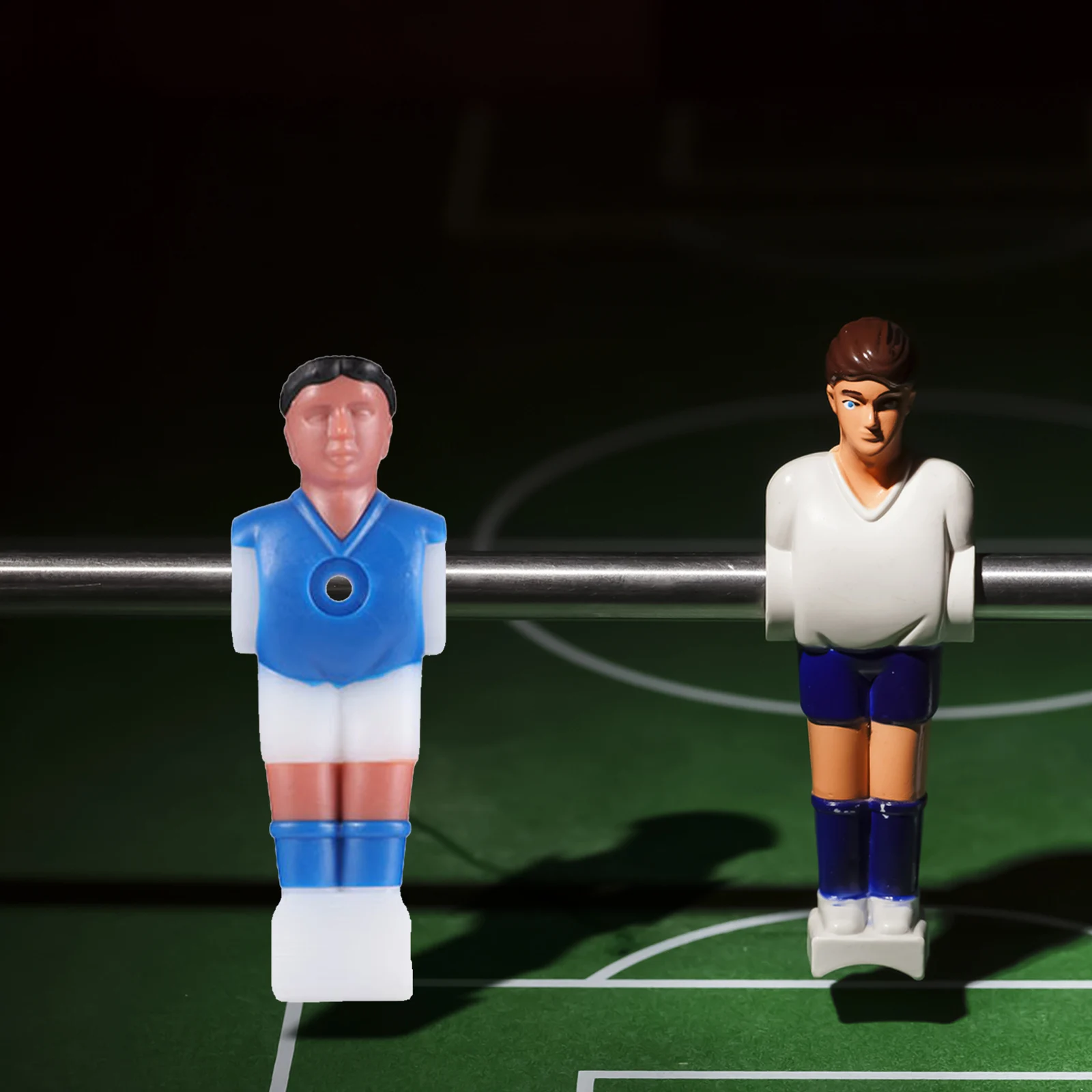 

12pcs Football Player Simulation Soccer Athletes For Foosball Table Replacement Durable Imitation Football Players Mini