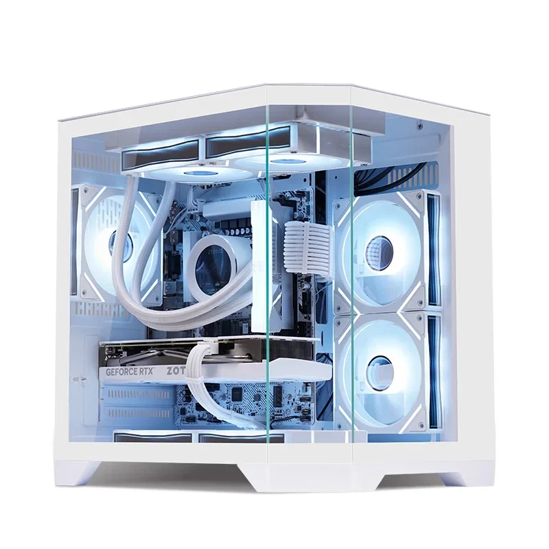 

Supports Desktop Gaming Computer Case Computer Set Computer Gaming Cabinet with Central Processor Liquid Cooler Fan