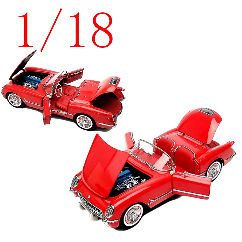 

AUTOart Diecast 1/18 Scale Corvette Alloy Model Cars Corvette 1954 Elvis Presley Play Vehicles Toys for Boys Gift Original Box