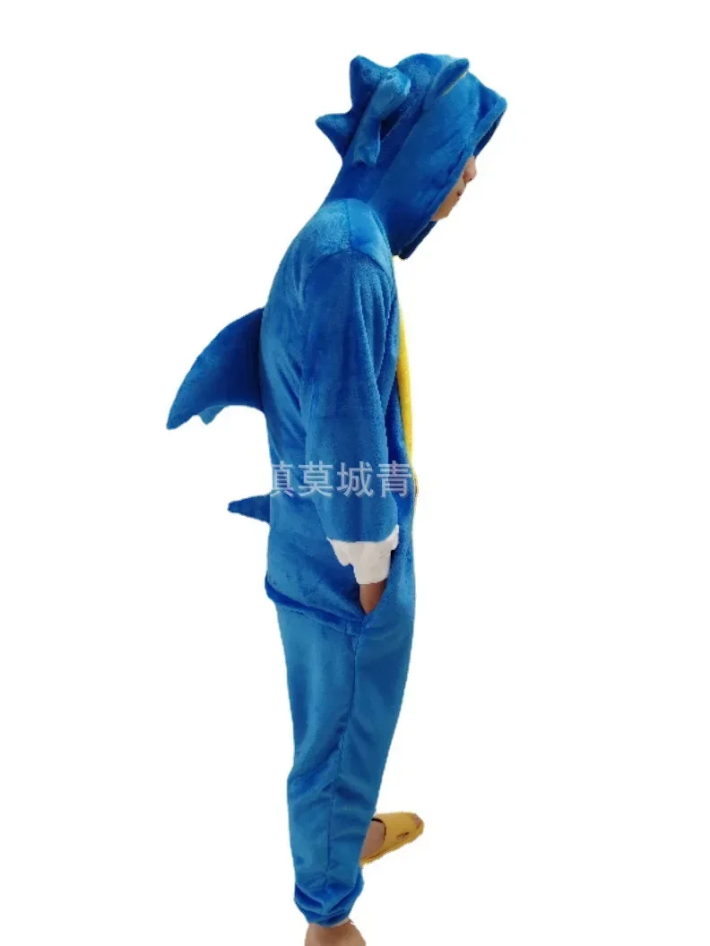 Boys and Girls Cartoon Animal Sonic Cute Pajamas Flannel Home Clothes Fashion Casual  Anime Kawaii Cartoon