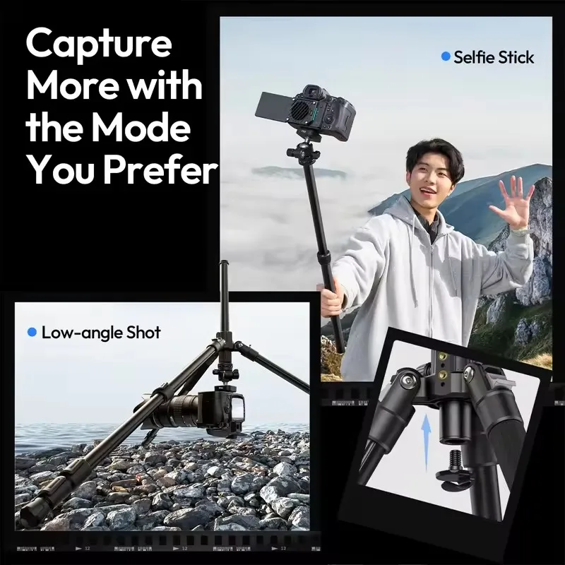 Штатив Ulanzi TT53 Traveler-Uka 1,8 м с 360° °   Совместимый с шаровой головкой Uka Series, быстроразъемный стабилизатор, палка для селфи для путешествий