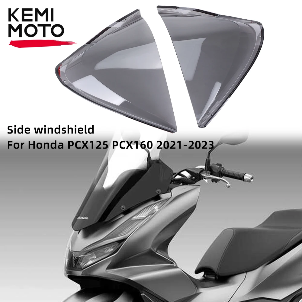 PCX125 2023 Motorcycle Side Windscreens For Honda PCX160 PCX 150 160 ABS Side Leg Guard Protector Wind Cover 2022 KEMiMOTO 