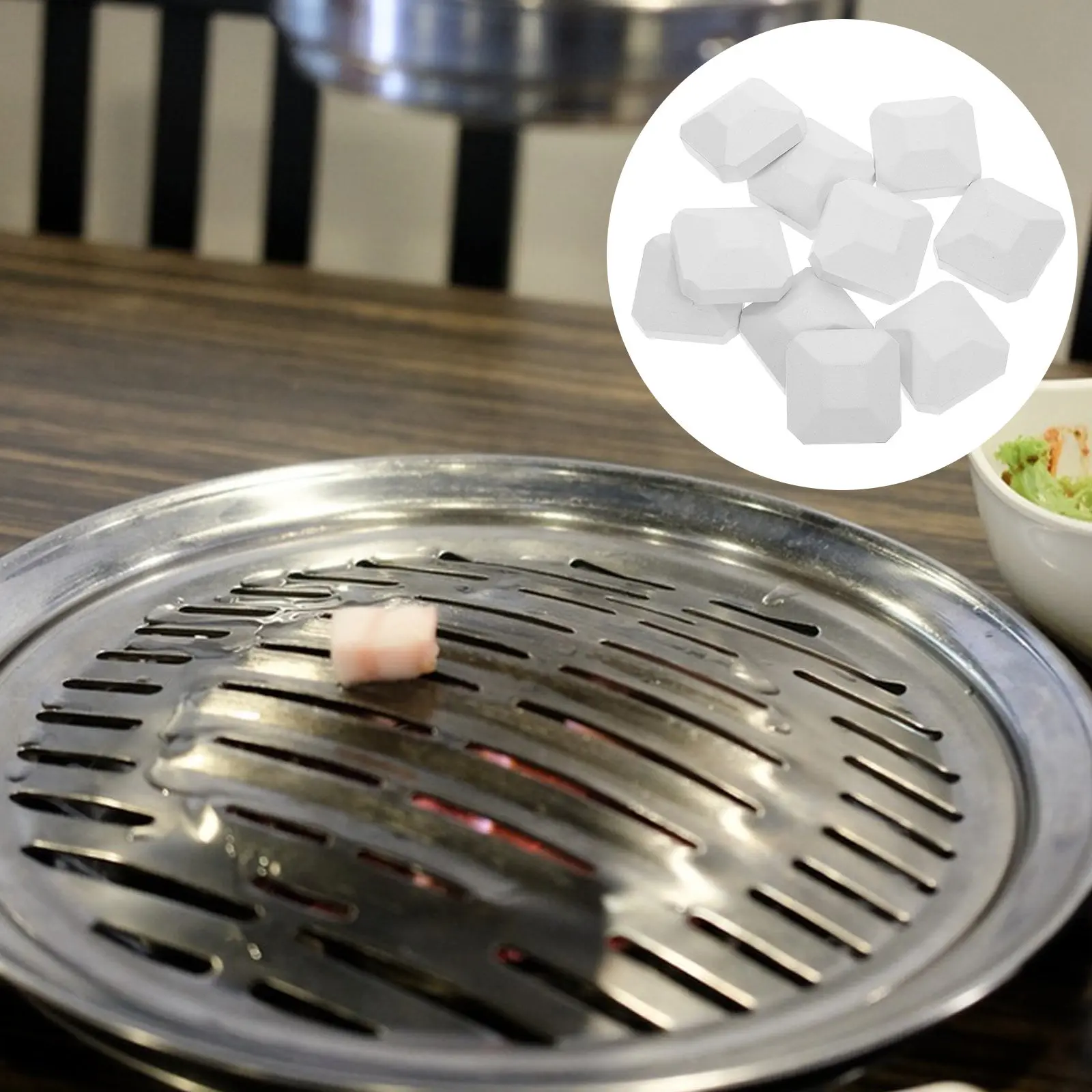 10Pcs Gas Grill Replacement Briquettes Cordierite Material High Heat Resistance Even Temperature Control Easy Install Clean