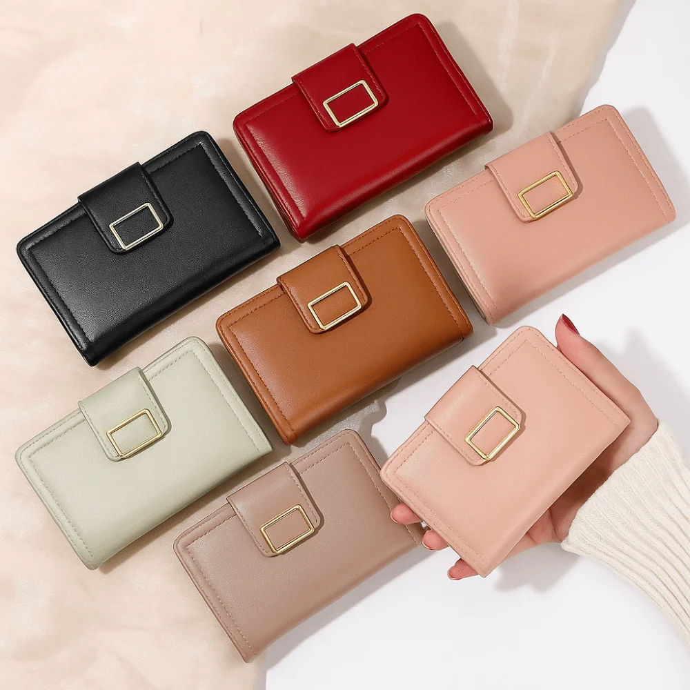 Корейский стиль, кошелек из искусственной кожи с несколькими позициями для карт, минималистичный однотонный кошелек для монет, повседневный ультратонкий пакет для карт, повседневная переноска