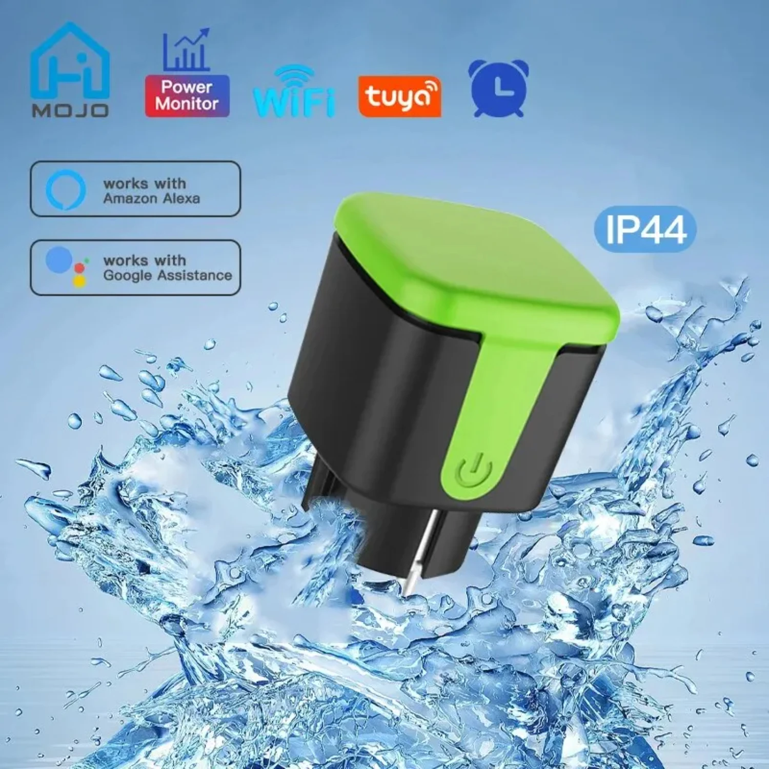 Wifi  Smart Outdoor Socket IP44 Waterproof Wireless Remote Control Plug EU 16A Support Scene Linkage Alexa   Vocie