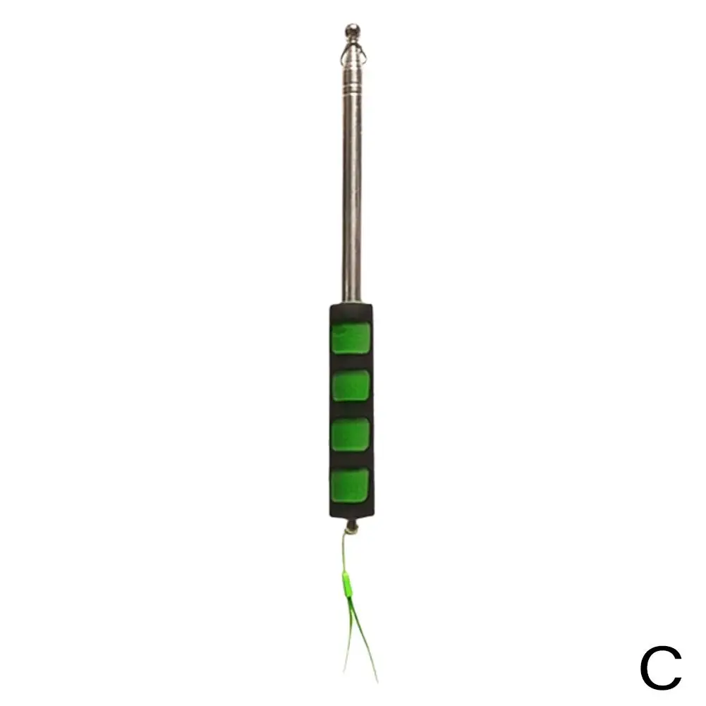 1.6m/5ft Upgrade Telescopic Handheld Flagpole Portable Guide Steel Telescopic Teaching Flagstaff Stick Stainles R1q8