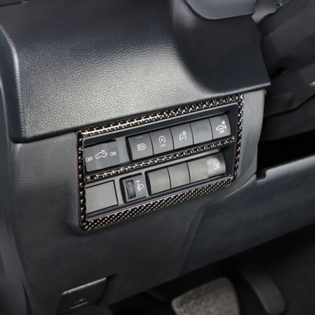 

AU34-For 2022-2023 Toyota Headlight Switch Frame Sticker Decal Part True Carbon Fiber Soft