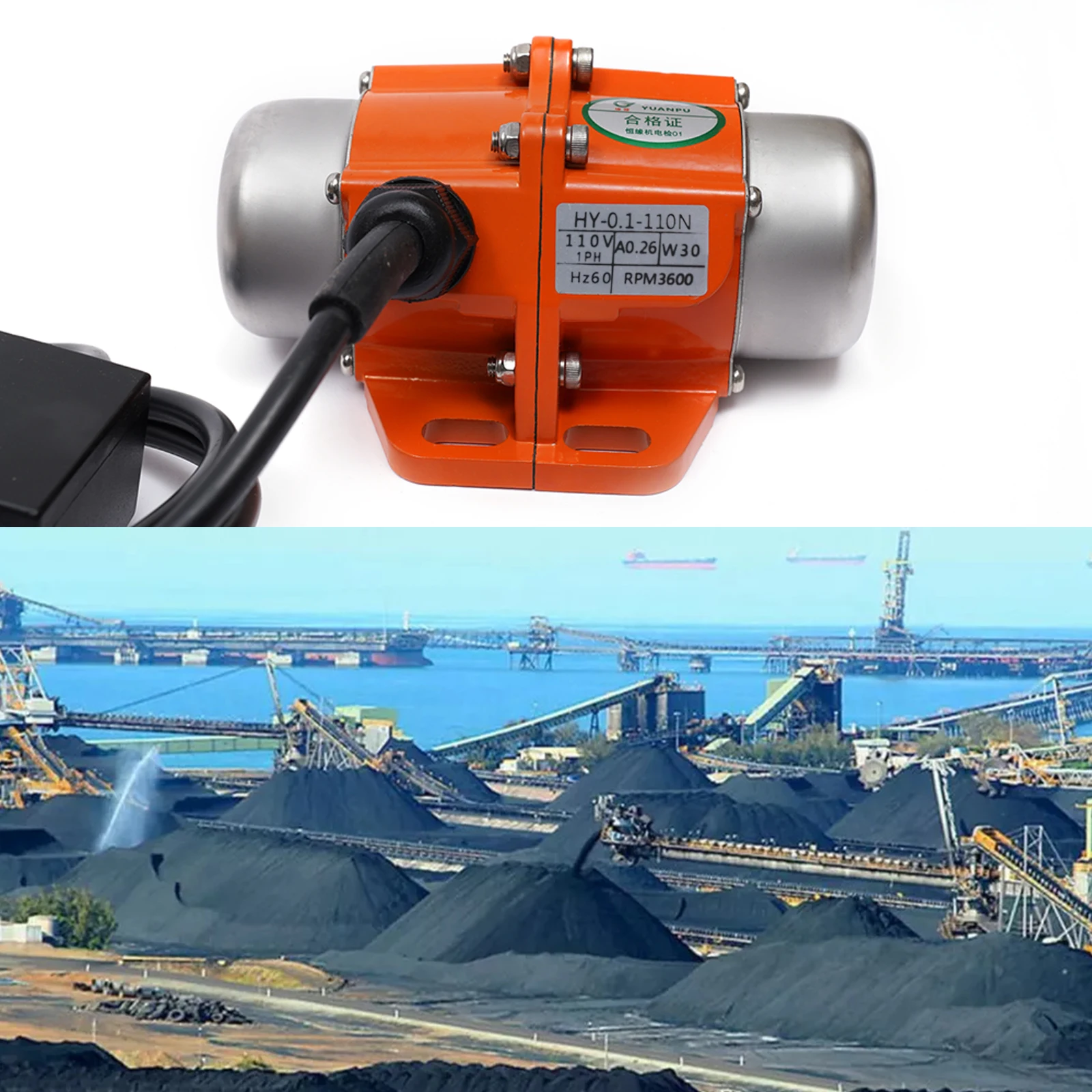 

30W 110V Vibrating Motor 1 Phase Asynchronous Vibrating Motor 3600rpm For Mining, Metallurgy, Coal, Electricity, Construction