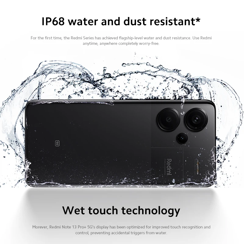 FR Warehouse Xiaomi Redmi Note 13 Pro Plus 5G الهاتف الذكي الإصدار العالمي 200MP OIS كاميرا 120W HyperCharge 6.67 "AMOLED NFC