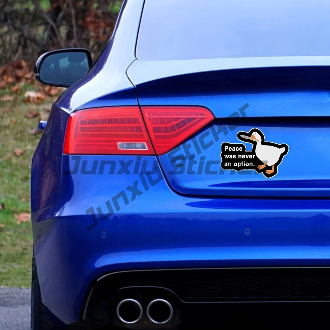Peace Was Never An Option Sticker Outdoor Rated Vinyl Sticker Decal for Car, Windows, Bumpers, Laptops or Crafts