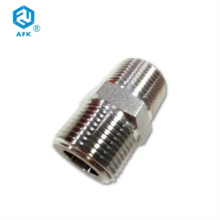 1/8in 1/4in 3/8in 1/2in 3/4in Instrumentation Pipe Fittings Stainless steel 316/316L Monel Duplex Male Thread NPT Hex Nipple