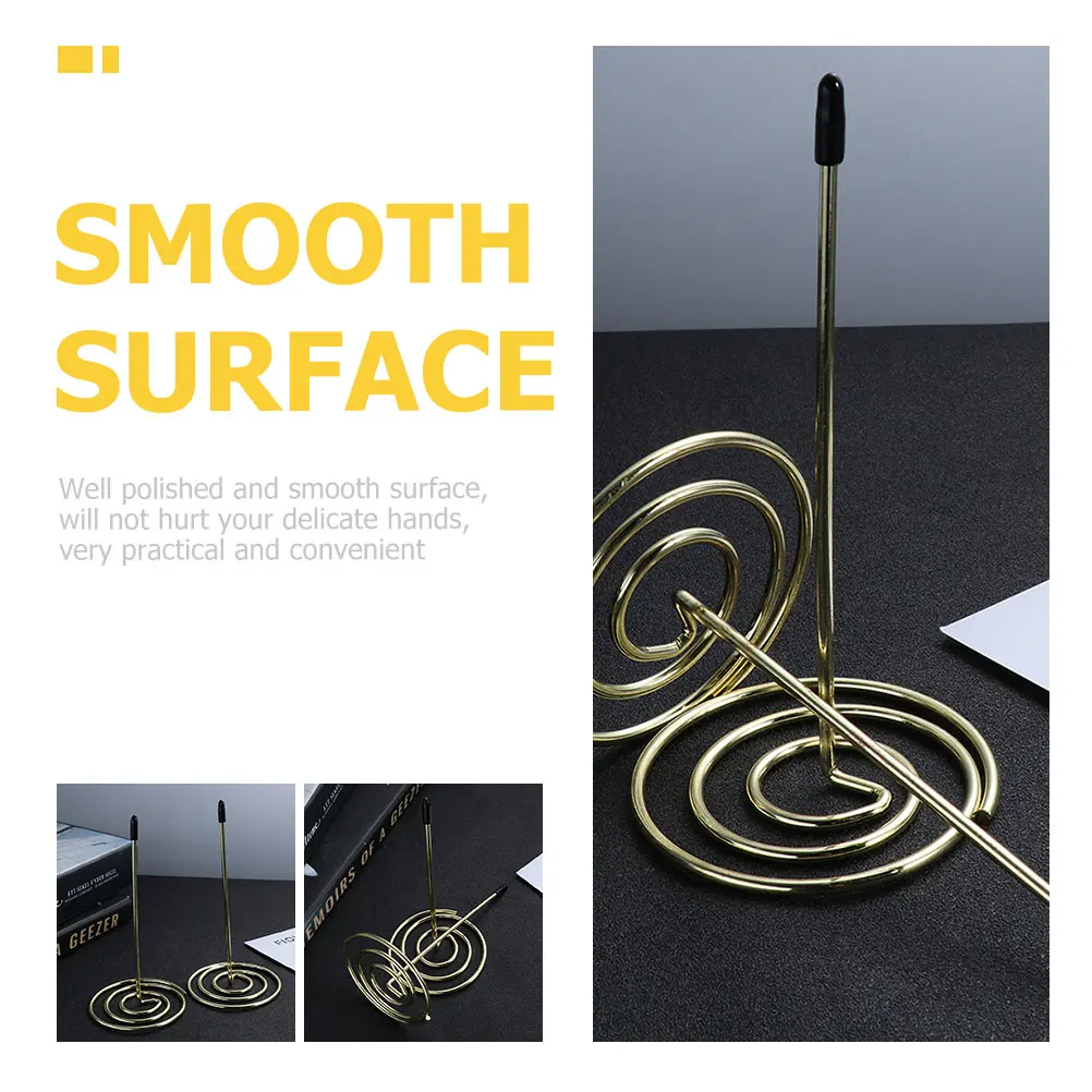 

5 Pcs Stainless Steel Receipt Holder Note Folder Desktop Stand ganizer Ticket Stabber for Restaurant Practical Bills Check