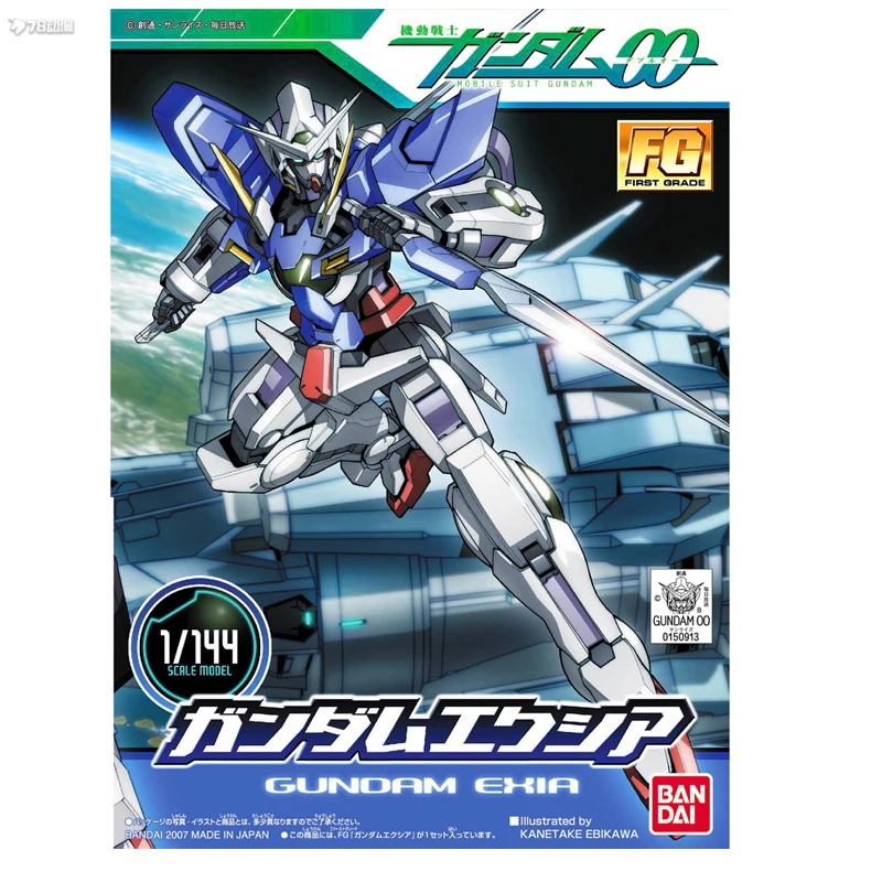 BANDAI ORIGINAL FG GUNDAM OO GN-001 KÖNNEN ENGEL GUNDAM Anime Action Figure Montage Modell Spielzeug Sammeln Modell Ornamente Geschenk