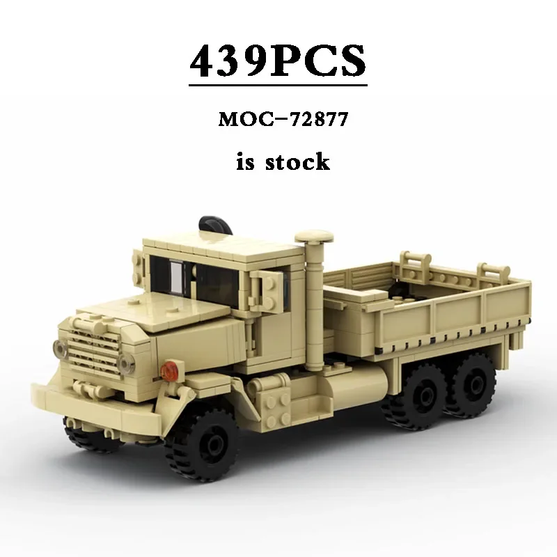 Small Truck & Army Truck Model MOC-72877 Army Series Building Block Toys 439PCS DIY Birthday Gift Kids DIY Toys Christmas Gifts