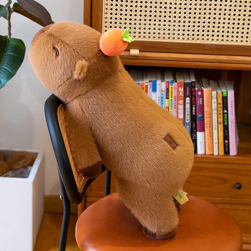 Kawaii Capybara Plush Toy Cute Filled Stuffed Doll for Kids Birthday Xmas Gift Soft Hoshizaki Guava Pillow for Sofa Bed