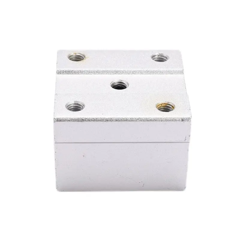 ABMS-16 X SBR12UU 12Mm Aluminum Linear Motion Router Bearing Block, Silver