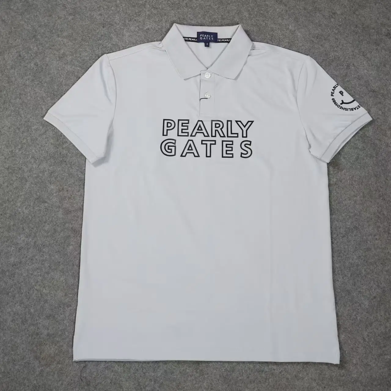 Pearlygates PGG men's and women's letter printed short sleeved golf polo shirt, easy to match with gifts