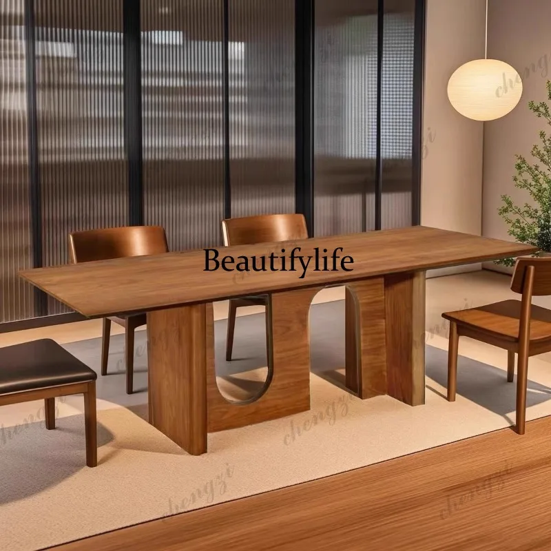 T41 Mid-Century Modern Style Solid Wood Computer Desk Modern Designer Guesthouse Hotel Office Desk Study Commercial Furniture