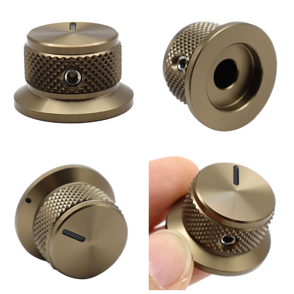 3 Stück/4 Stück Gitarrenknöpfe, Aluminium-Potentiometerknöpfe, Top-Hut-Knöpfe, Steuerknopf für Gitarre/Bass/AMPS/Vorverstärker mit Anzeige – Detail 19