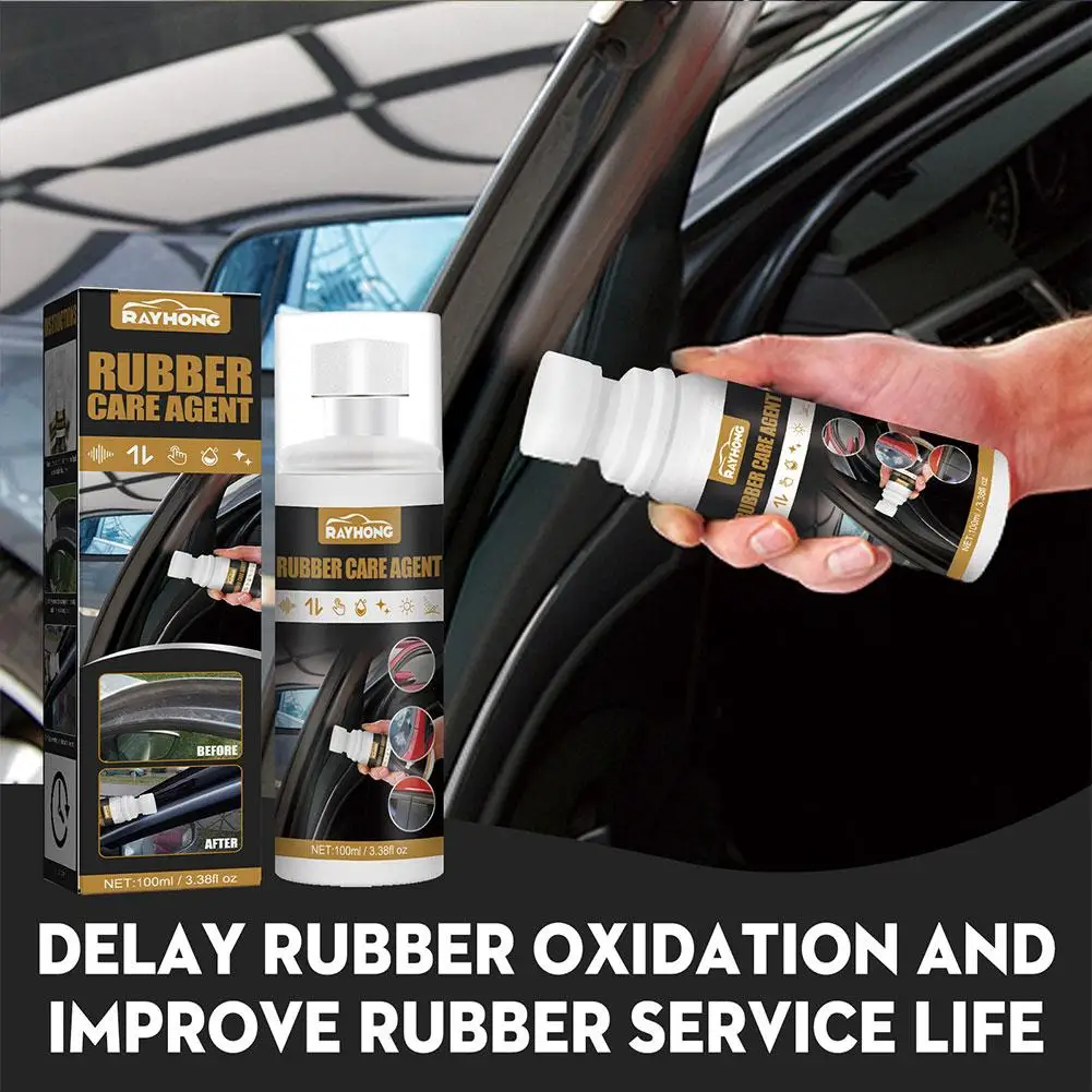 

100ml Car Rubber Curing Agent Rubber Renovator Care Spray Auto Liquid Wax Polishing Agent Care Agent Car Cleaner For Vehicl W7V7