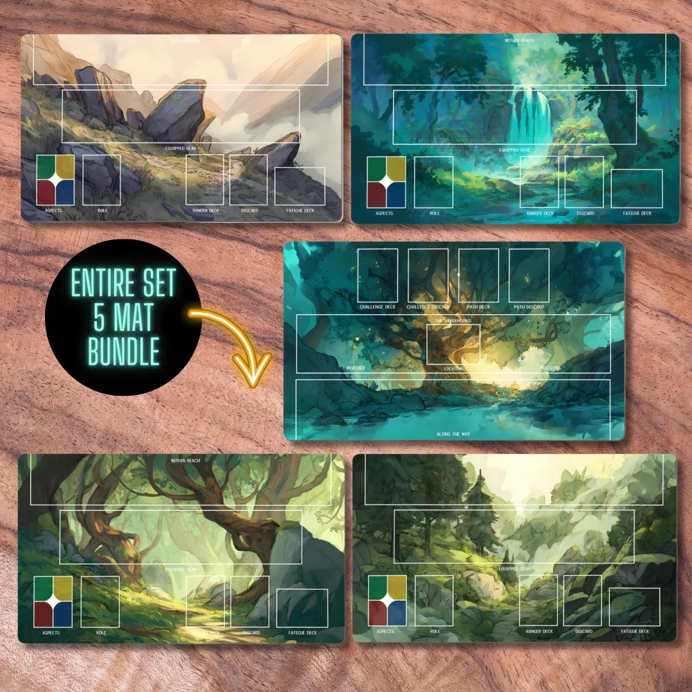 Playmat Compatible with Earthborne Rangers Game, Unofficial Earthborne Rangers Mat Bundle, Board Game Upgrade pc accessories