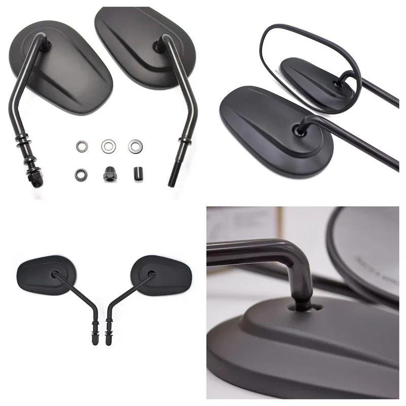 Black Rear View Mirrors For Har-ley 1982-2025 Touring Road Glide Electra Glide Road King Street Glide Sportster Dyna Softail