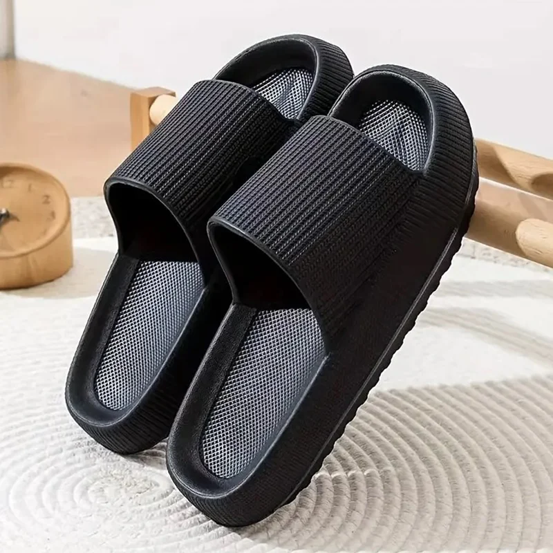 Comfort & Style Men's EVA Slides - Non-Slip, Versatile Stripe Design, Season-Ready Open-Toe Sandals for Anywhere Wear