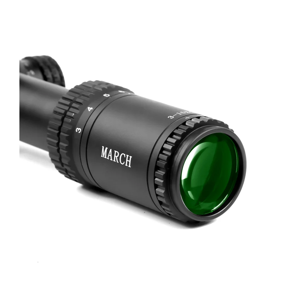 MARCH SK-IRTactical Riflescope, Big Wheel Optic Sight for Hunting PCP Rifle Airgun, Airsoft Sight, AR15 Rifle Scope, 3-15x44 FFP